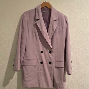 Women's Lilac Oversized Double-Breasted Blazer